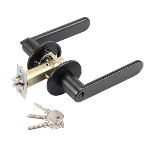Geräuschloses Türschloss Dreipoliges Rundgriffschloss(Black with key) von PLTMGHVF