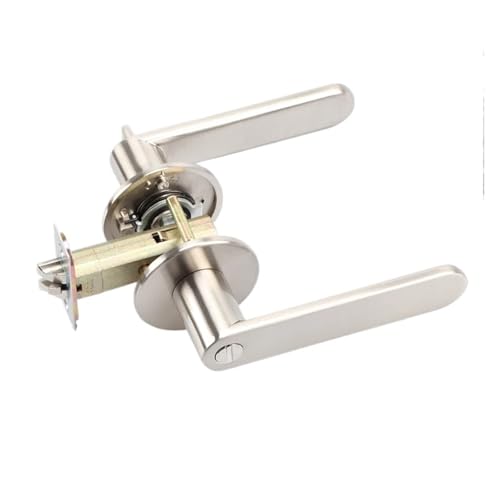 Geräuschloses Türschloss Dreipoliges Rundgriffschloss(Silver keyless) von PLTMGHVF