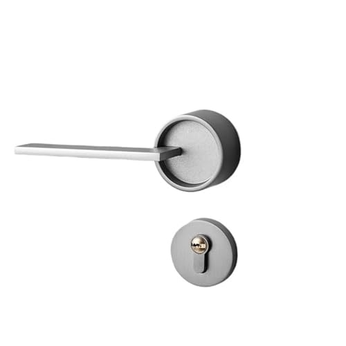 Geräuschloses Türschloss Schlafzimmer Türgriff Schließzylinder geteilt(Silver) von PLTMGHVF