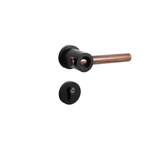 Griff Sicherheitstürschloss Schlafzimmer Split Lock Silent(Black-Magnetic lock) von PLTMGHVF