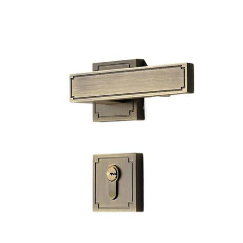 Holztürschloss for den Innenbereich, geräuschloser Griff, Schloss, Möbelbeschläge(Yellow Bronze B) von PLTMGHVF