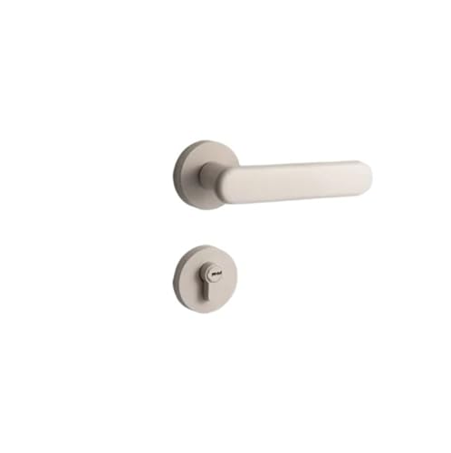 Innengriff Schlafzimmer Türschloss Home Sicherheit Silent Lock Holztürgriff(White-Magnetic lock) von PLTMGHVF
