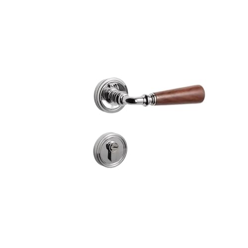 Leiser Schlafzimmertürschlossgriff Metall-Split-Lock-Türzubehör(Silver) von PLTMGHVF