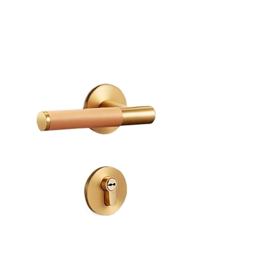 Messing Leder Türschloss Türgriff Doppelöffnung(Beige) von PLTMGHVF