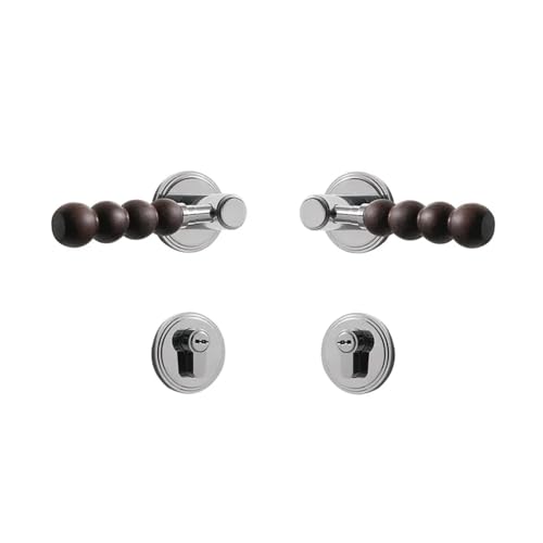 Messing Türgriff Schloss Set Möbel Zimmer Türgriff leises Türschloss(Bronze) von PLTMGHVF