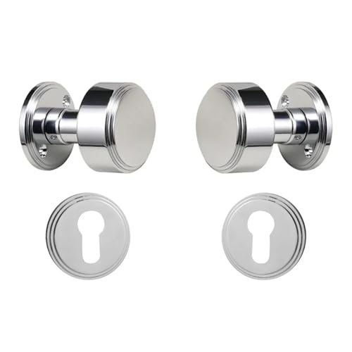 Messing rundes Innentürschloss-Set geräuschlos(Silver-Dummy) von PLTMGHVF