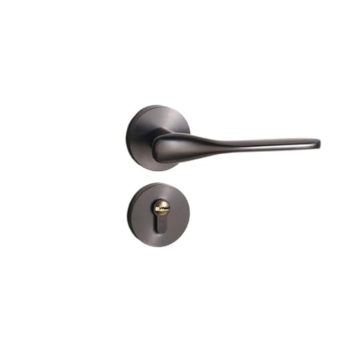 PLTMGHVF Türgriff aus Zinklegierung, geräuschloses geteiltes Holztürschloss(Brushed gray) von PLTMGHVF