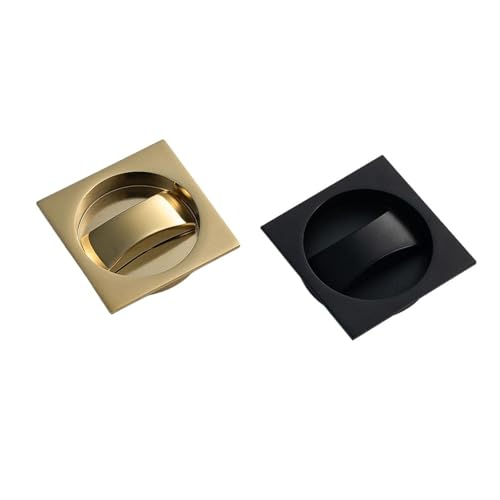 Schiebetürschloss Doppelhaken Einbauschloss(Gold,SQUARE_WITH LOCK) von PLTMGHVF