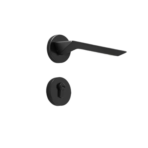 Schwarzer Türgriffschloss for den Innenbereich, geräuschloser Möbelbeschlag, Türgriff(BLACK_58MM) von PLTMGHVF