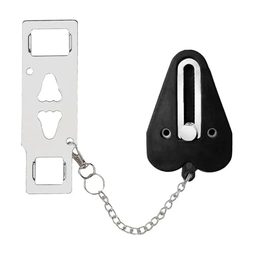 Tragbares Türschloss, Haushaltssicherheitsschloss, Türstopper-Hardware(Black) von PLTMGHVF