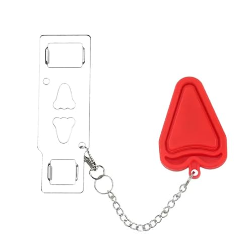 Tragbares Türschloss, Haushaltssicherheitsschloss, Türstopper-Hardware(Red) von PLTMGHVF