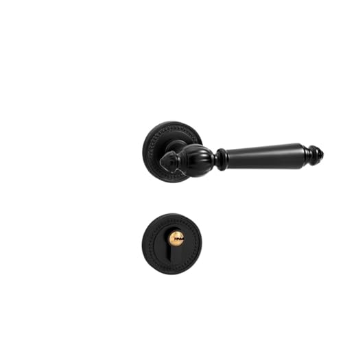 Türschloss Set Chrom Drückerset Türgriff(Black) von PLTMGHVF