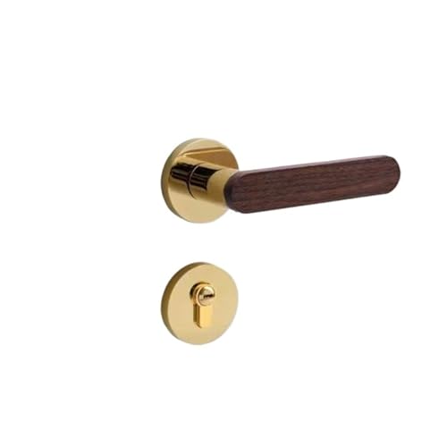 Türschloss-Set Türgriff Möbel Silent Split Lock(Gold,With key) von PLTMGHVF