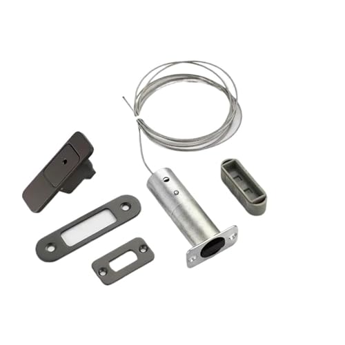 Unsichtbare automatische Holztür versteckter Riegel Türriegel Ein Klick for Öffnen der Falttür(Gray) von PLTMGHVF