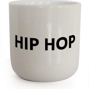 PLTY - Hip Hop Becher - Tasse ohne Henkel - Handglasiertes Weiß Porzellan - Coffee Mug - Beat - Dänisches Design von INSGEER