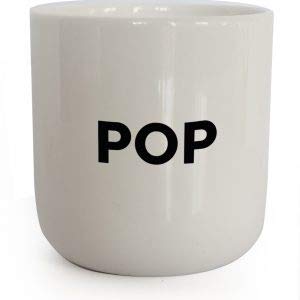PLTY - POP Becher - Tasse ohne Henkel - Handglasiertes Weiß Porzellan - Coffee Mug - Beat - Dänisches Design von PLTY