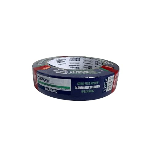 PLUMBING4HOME Blue Dolphin Maler Klebeband Rolle 25mm x 50m - einfache Entfernung PLUMBING4HOME Blue Dolphin Maler Klebeband Rolle 25mm x 50m - einfache Entfernung von PLUMBING4HOME