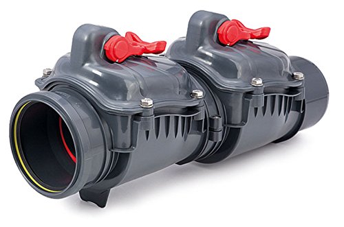 PVC-Kunststoff-Check Abwasserablassrückschlagdoppelklappenventil Rückstau verhindert 110mm von KARMAT