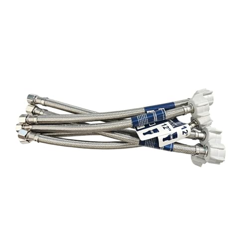 PLUMBINGMASTER WC-Wasserversorgungsleitung, WC-Anschlussschlauch mit auslaufsicherer Messingmutter (30,5 cm), 60 Stück von PLUMBINGMASTER