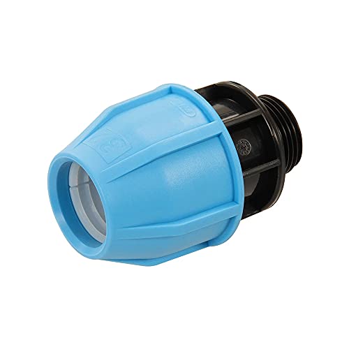 Plumbob 889387 MDPE Adapter männlich, Pantone Blue 300C / Schwarz von PLUMBOB