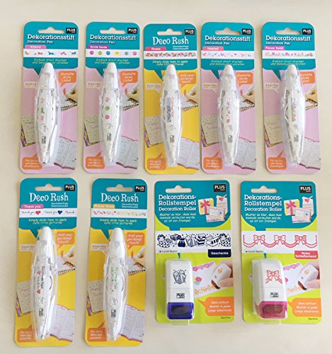 PLUS Japan 59143 Scrapbooking Deko-Set 9-teilig von PLUS