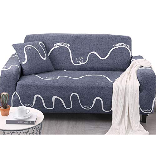 PLUS PO Couch überzug Couch bezüge Zerkleinert samt Sofa abdeckungen Magie Sofa Abdeckung Liege Stuhl abdeckungen für Sessel Sofas abdeckungen 90-140,Blue von PLUS PO