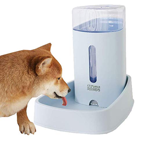 PLUS PO Futterspender Katze Futterautomat Hunde Tierfutterautomat Hundefutterautomat mit großer Kapazität Welpen-Feeder Wasser Hundenapf Blue,Water Feeder von PLUS PO