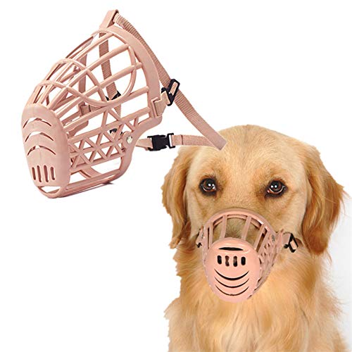 PLUS PO Maulkorb Mittlere Hunde Maulkorb Für Große Hunde Maulkörbe Zu Verhindern Essen Maulkorb Für Bull Terrier Hunde Korb Maulkorb Für Hunde beige,Size-2 von PLUS PO