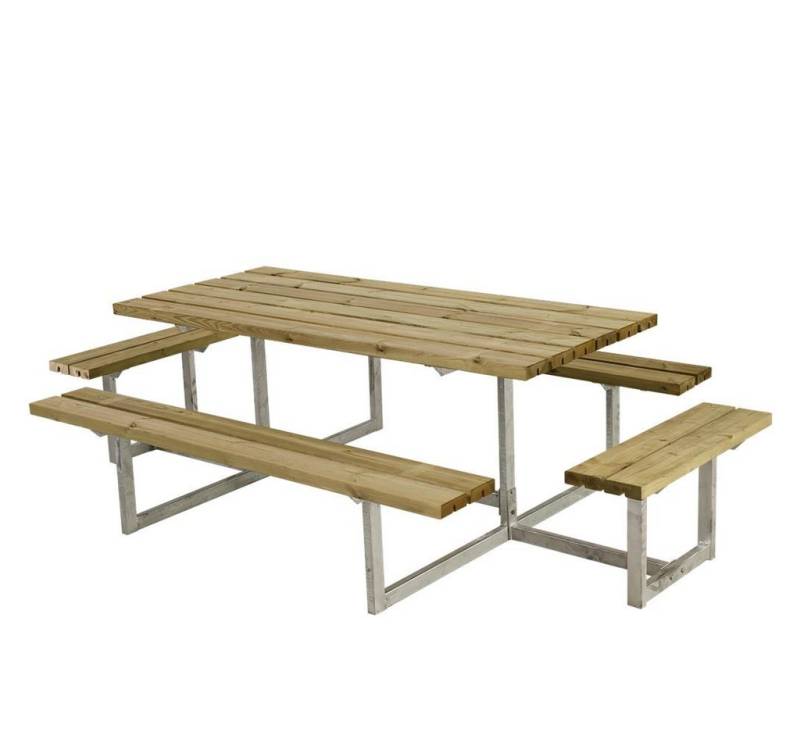 PLUS Gartenbank PLUS Basic Kombimöbel mit 2 Anbausätzen - 260 cm - Druckimprägniert von PLUS