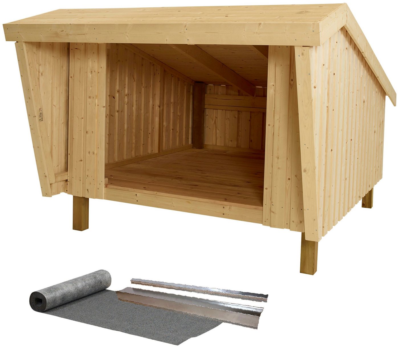 PLUS Gartenhaus Shelter, BxT: 291x225 cm, (Packung), inkl. Dachpappe/Aluleisten von PLUS