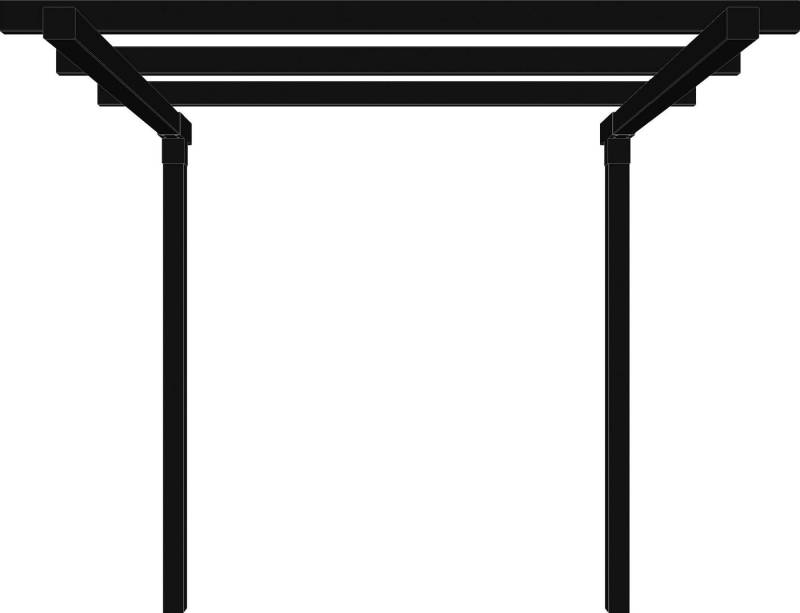 PLUS Pergola Cubic, BxTxH: 238x188x226 cm, Doppelpergola, 1 Modul Verlängerung von PLUS