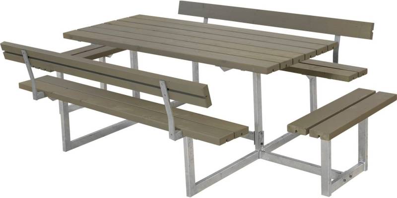 PLUS Garten-Essgruppe »Basic« Kombimöbel + Anbau und 2 Rückenlehnen, (1-tlg), 260x184x75/45 cm von PLUS