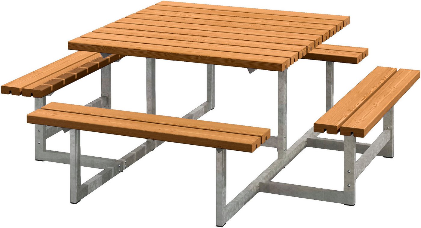 PLUS Garten-Essgruppe »Picnic« Kombimöbel, (1-tlg), 200x200x73/45 cm von PLUS