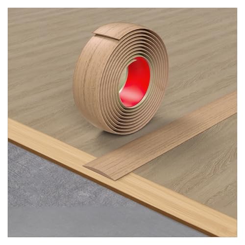 Boden Übergangsstreifen, Selbstklebender Bodenkantenstreifen Für Unebene Böden, Lücken Aus, Abziehen Und Aufkleben Flache PVC-Trennübergangsstreifen(Natural,7.6cm*100cm(3.3ft)) von PLWUPE