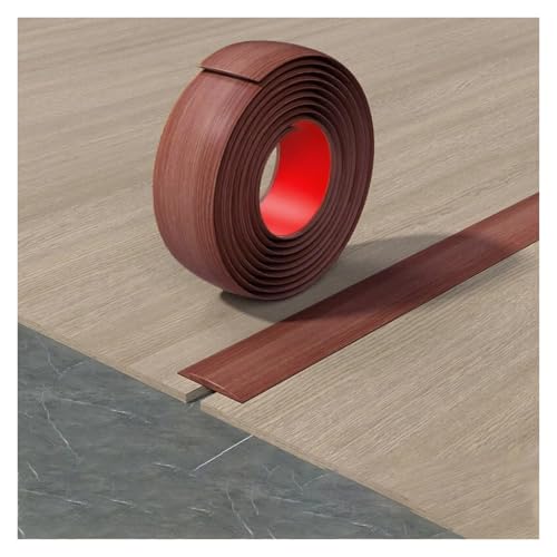 Boden Übergangsstreifen, Selbstklebender Bodenkantenstreifen Für Unebene Böden, Lücken Aus, Abziehen Und Aufkleben Flache PVC-Trennübergangsstreifen(Red,7.6cm*100cm(3.3ft)) von PLWUPE