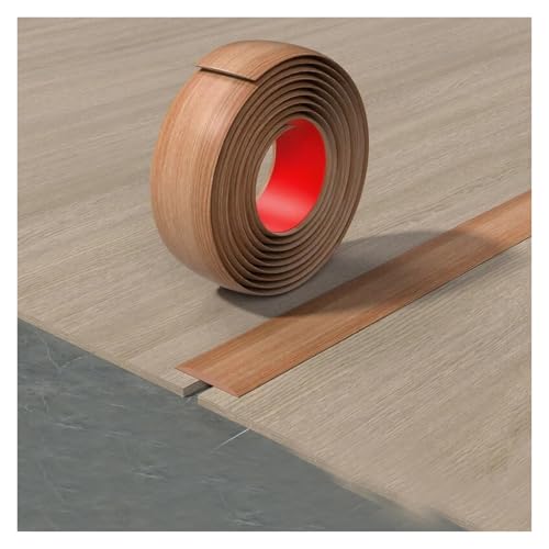 Boden Übergangsstreifen, Selbstklebender Bodenkantenstreifen Für Unebene Böden, Lücken Aus, Abziehen Und Aufkleben Flache PVC-Trennübergangsstreifen(Wood,5cm*100cm(3.3ft)) von PLWUPE