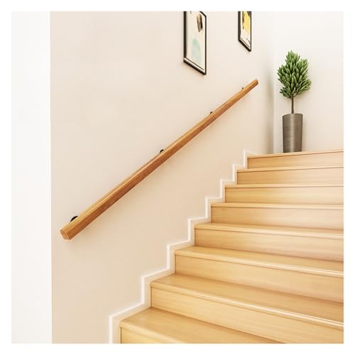 Treppenhandläufe Aus Holz, Rutschfeste Handläufe Treppen, Wandmontage Geländer Handlauf, Handlauf Holz Sicherheits-Haltegriff-Set Für Ältere Menschen Und Kinder(50cm) von PLWUPE