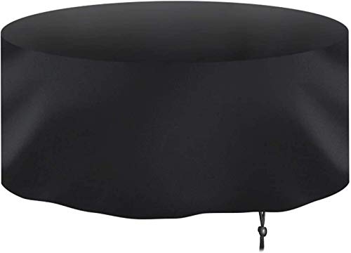 PLYY Gartentisch Abdeckung Rund, Abdeckplane für Gartenmöbel Rund, Schutzhülle für Rund Wasserdicht Staubdicht Anti-UV Tischabdeckung Gartenmöbel für Möbelsets-Ø100x70cm(D x H) von PLYY