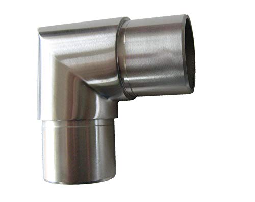 Edelstahl Rohrverbinder Glasplattenträger Steckfitting Hustenschutz Spuckschutz (90° Steckfitting Bogen) von PMC
