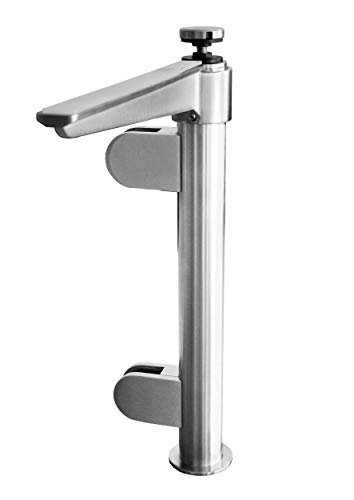 Hustenschutz Spuckschutz Edelstahl Pfosten Thekenaufsatz Glasaufbau Produktion (Model: 23, LS - Links) von PMC