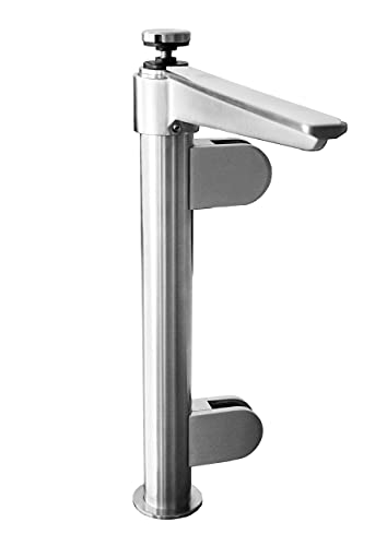 Hustenschutz Spuckschutz Edelstahl Pfosten Thekenaufsatz Glasaufbau Produktion (Model: 23, RS - Rechts) von PMC