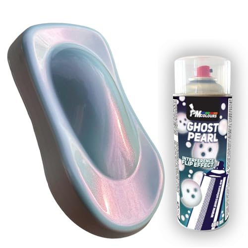 PMColours Irisierender Flip-Flop Ghost-Effekt Perlmutt MultiColor Farbe, Sprühdose 400 ml (rot Ruby Aura) von PMColours