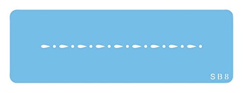 JEM Bordürenschablone Tropfen und Punkt, Kunststoff, Blau, 15 x 1 x 15 cm JEM Bordürenschablone Tropfen und Punkt, Kunststoff, Blau, 15 x 1 x 15 cm von PME