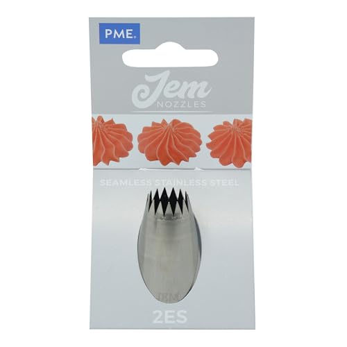 JEM Kleine Zahl 2ES Fine Tülle Stern Spitze, silber von PME