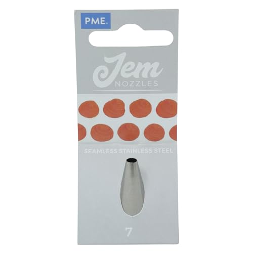 JEM Round Piping Lochtülle Nummer 7, Edelstahl, Silber, 2 x 2 x 3.5 cm von PME