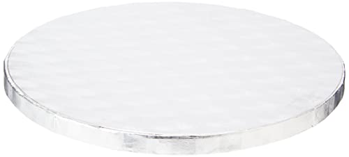 PME 8 " Inch Round Circle Cake Baking Drum Presentation Board Base 12mm Thick, Silver von PME