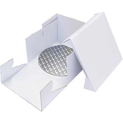 PME BCR865 8" Round Circle Cake Decorating Sugarcraft Baking Box & Support Card Board, Weiß, 20 x 20 x 15.2 cm von PME