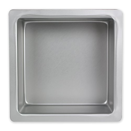 PME SQR063 Quadratische Backform aus eloxiertem Aluminium, Silver, 15 x 15 x 7.5 cm von PME