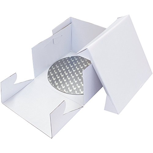 PME BBR884 Runde Tortenplatte und Tortenschachtel 33 cm, Kunststoff, Weiß, 33 x 33 x 15.2 cm von PME
