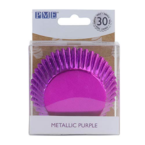 PME BC814 Metallic-Backformen für Cupcakes-Lila, Packung mit 30 Stück, Paper, violett von PME